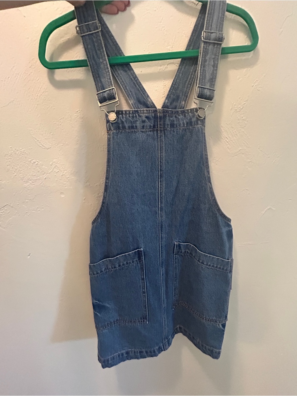 Forever 21 Blue Denim Overall Mini Dress